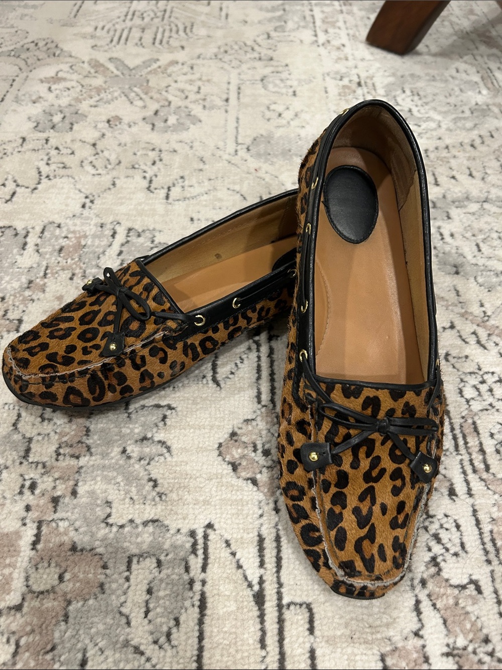 Clarks Leopard Print Driving Loafers - Brown & Black
